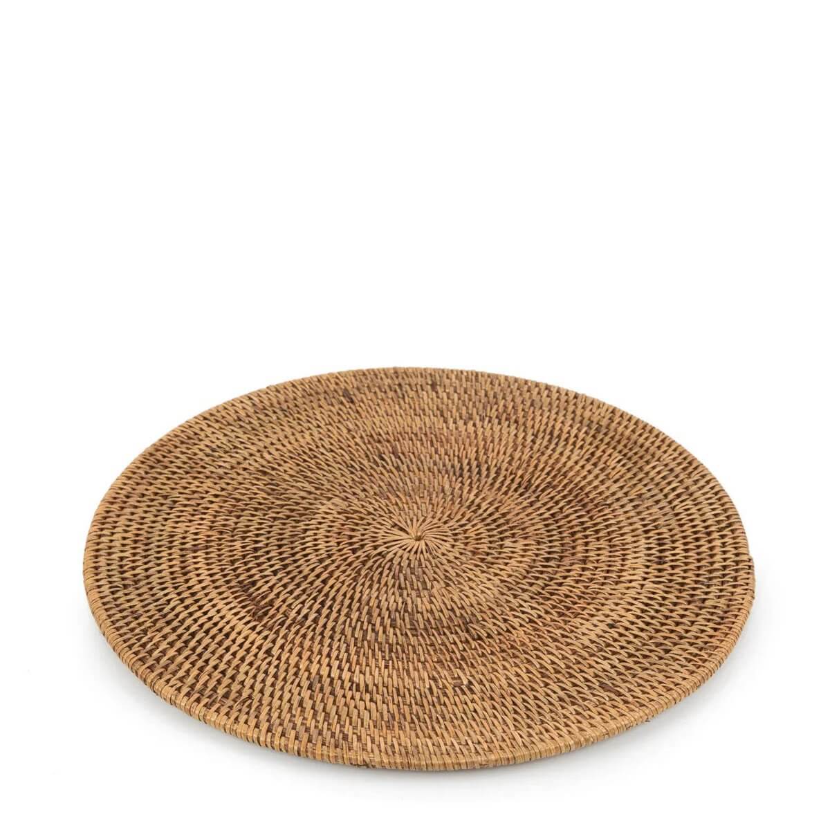 Bohemian-style colonial placemat in natural brown by Bazar Bizar Living, perfect for enhancing island-inspired table settings.
