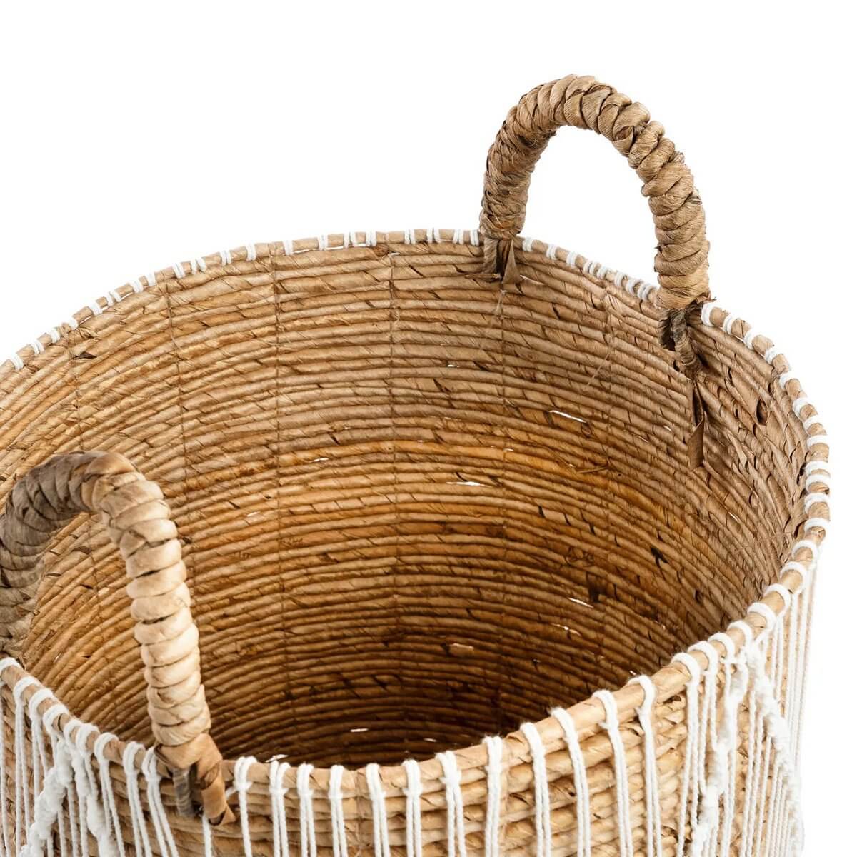 De recht gestikte macramémand - naturel wit - M-Bazar Bizar Living-Ik Hout ervan.