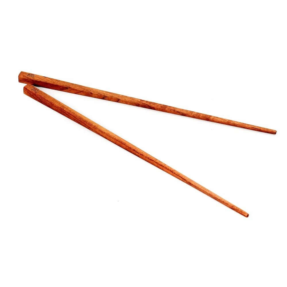Bohemian style teak root chopsticks from Bazar Bizar Living, eco-friendly and reusable, perfect for any dining set.