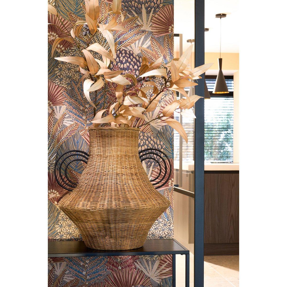 Fabiola Decoratie Vaas - H43 x Ø30 cm - Rotan - Bruin-vazen-Mica Decorations-Ik Hout ervan.