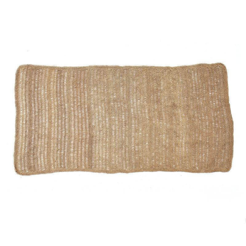Rechthoekig zeegras tapijt 180x240 cm, naturel, voor keuken, woonruimte of terras. Gemaakt van raffia, sisal en palm.