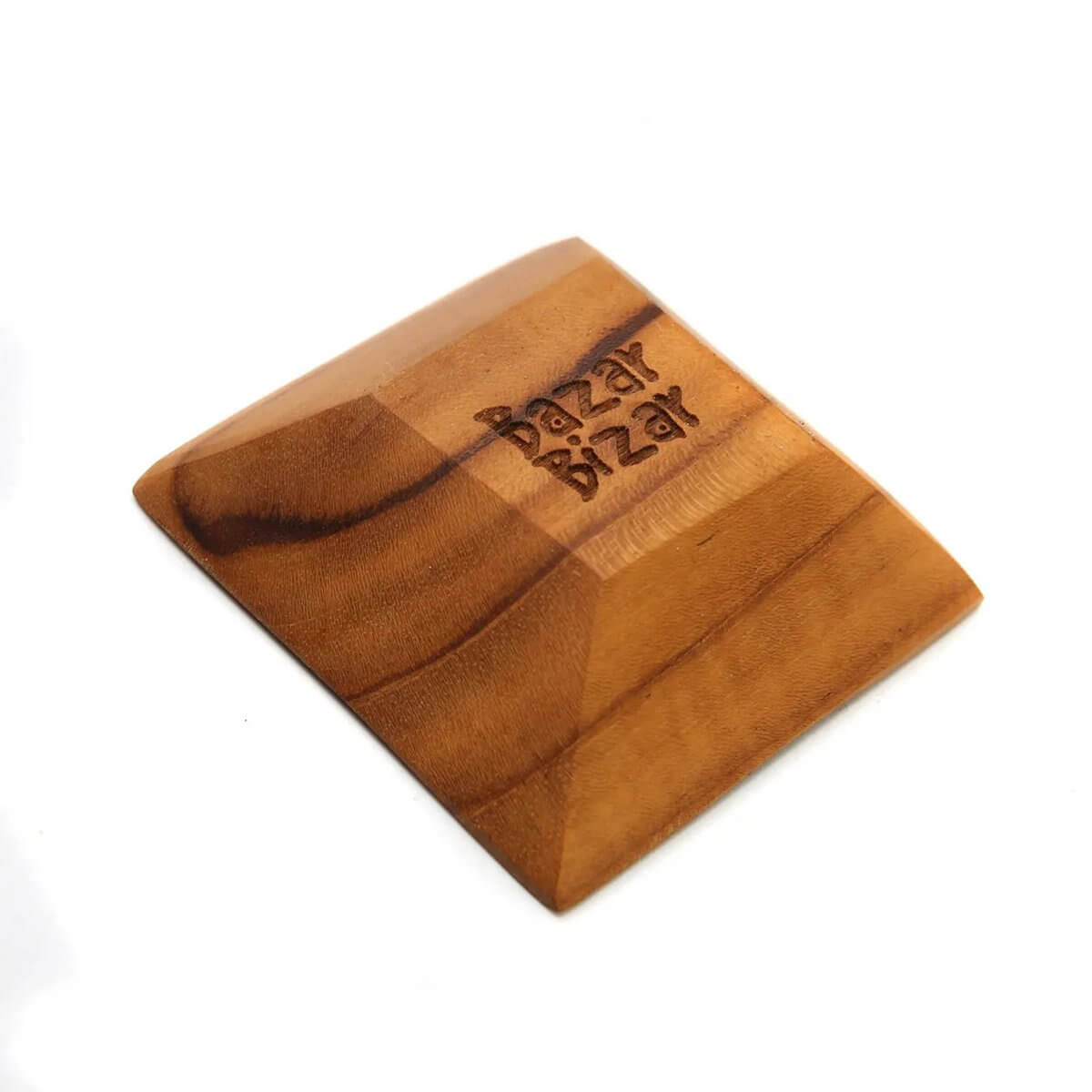 Het Teakwortelzoutbakje - XS, small square teakwood bowl for versatile kitchen use, branded Bazar Bizar Living, Bohemian style.