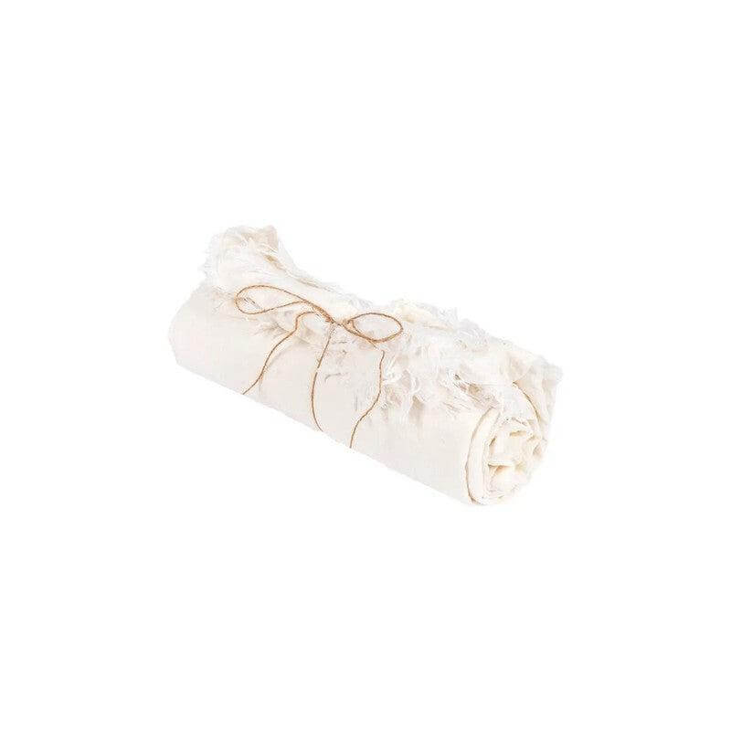 Luxe wit linnen tafelkleed 150x250 cm, ideaal voor stijlvolle tafeldecoratie.