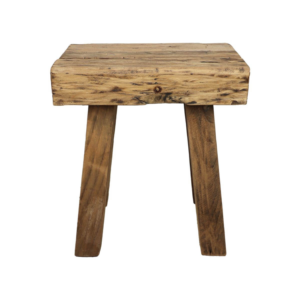 Kruk Napels van massief teak hout, 40 cm hoog, ideale toevoeging voor elk interieur, stijlvol en veelzijdig design.