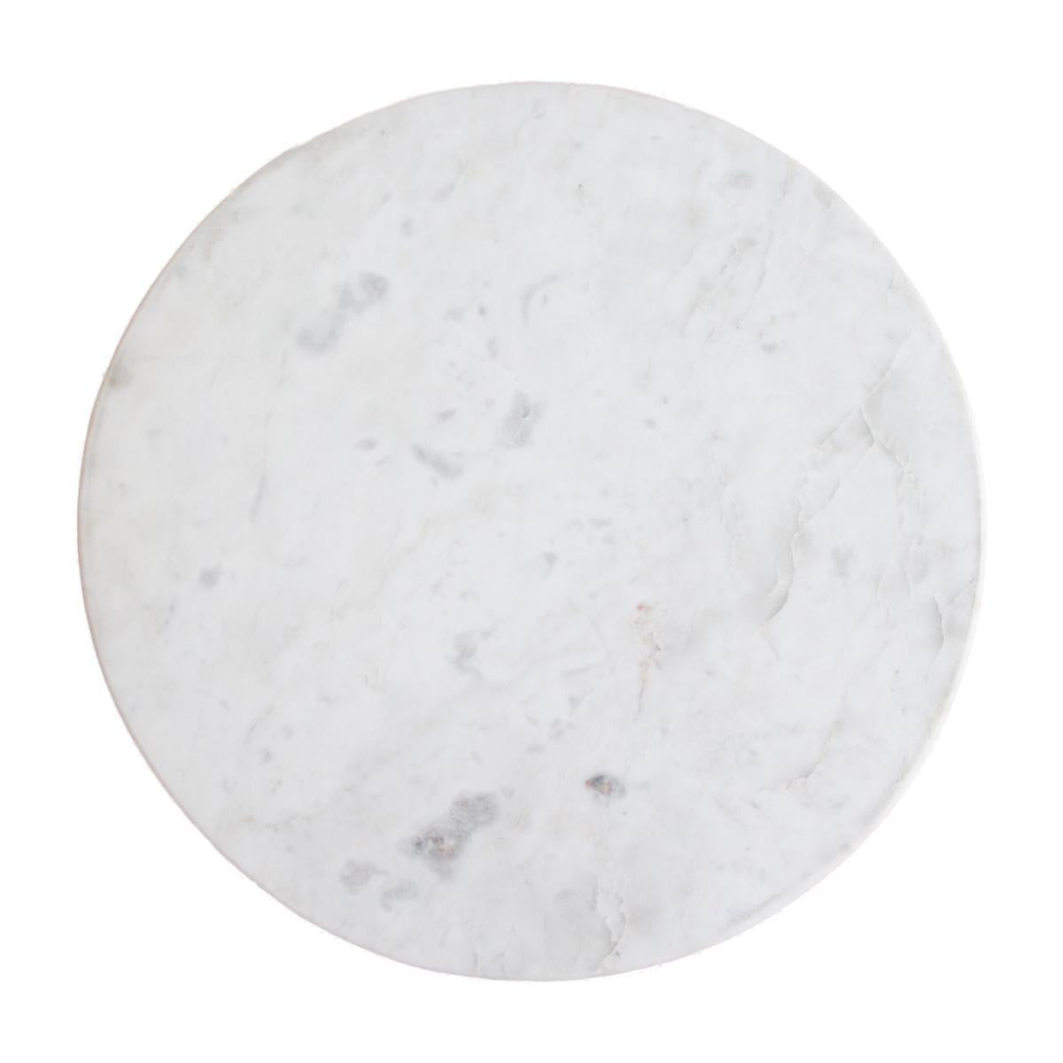 Malakka bijzettafel marmer wit - 40x40x50 cm-Raw Materials-Ik Hout ervan.