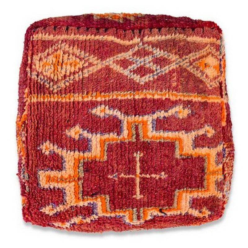 Marokkaans vloerkussen K1005, uniek vintage design, eyecatcher voor bohemian sfeer in woon- of slaapkamer.