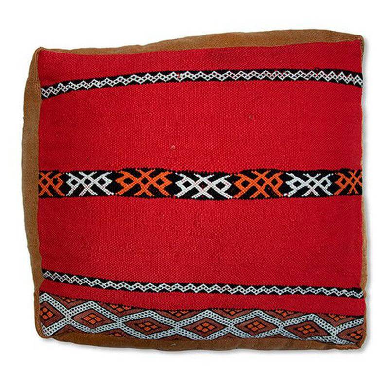 Marokkaans vloerkussen - K276 met traditionele geometrische patronen in levendige kleuren voor een exotische interieurstijl.