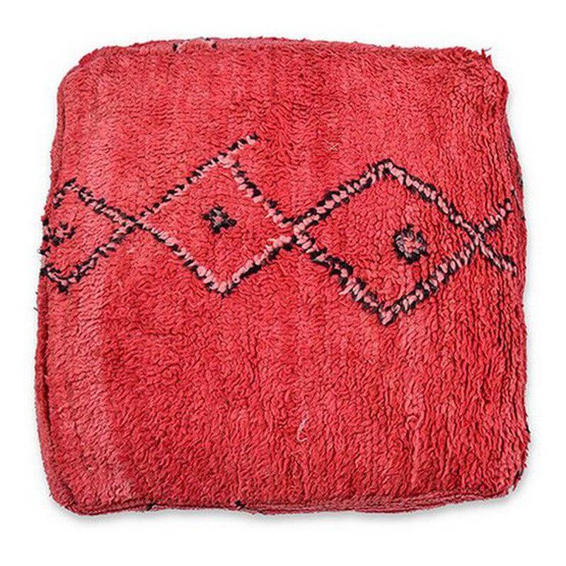Uniek Marokkaans vloerkussen k683, handgemaakt en vintage, met bohemian patroon voor een sfeervolle woon- of slaapkamer.