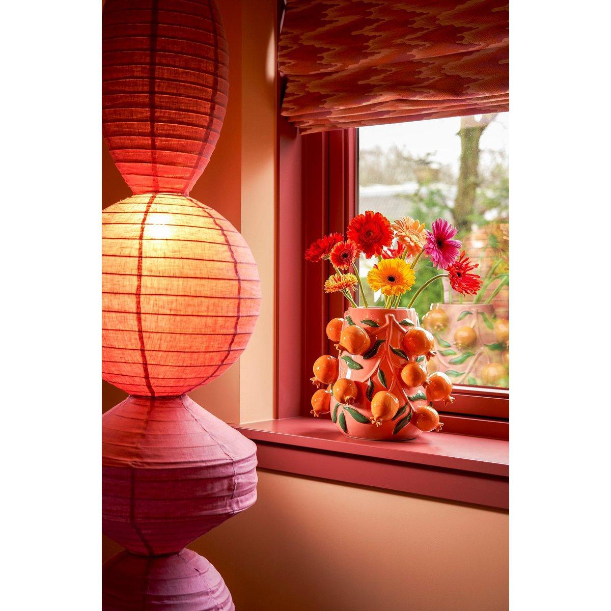 Melika Vaas - H31 x Ø34 cm - Keramiek - Roze-vazen-Mica Decorations-Ik Hout ervan.