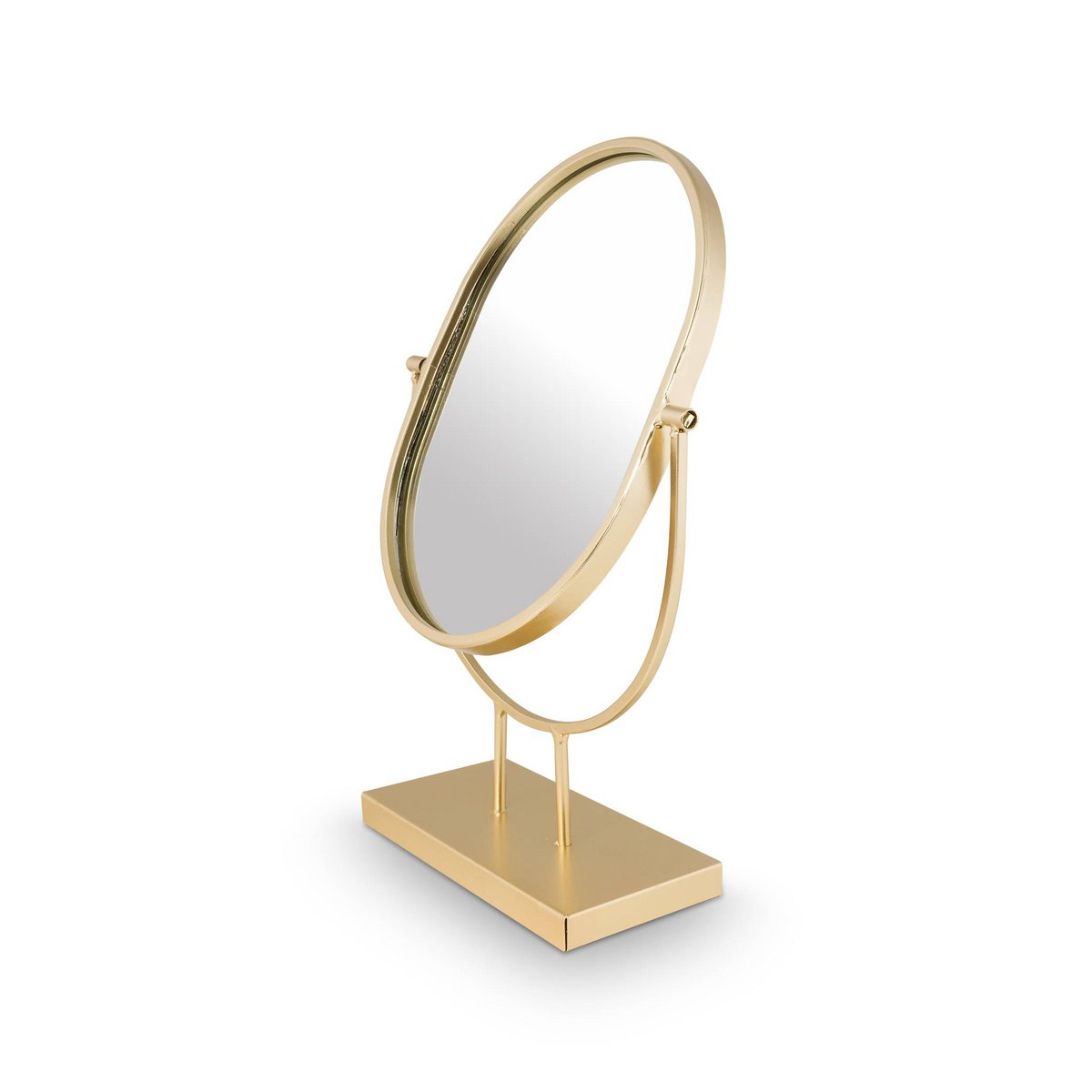 Mirror Oval on Stand Gold 20.3x31.1x8.5cm-boho musthaves-vtwonen-Ik Hout ervan.