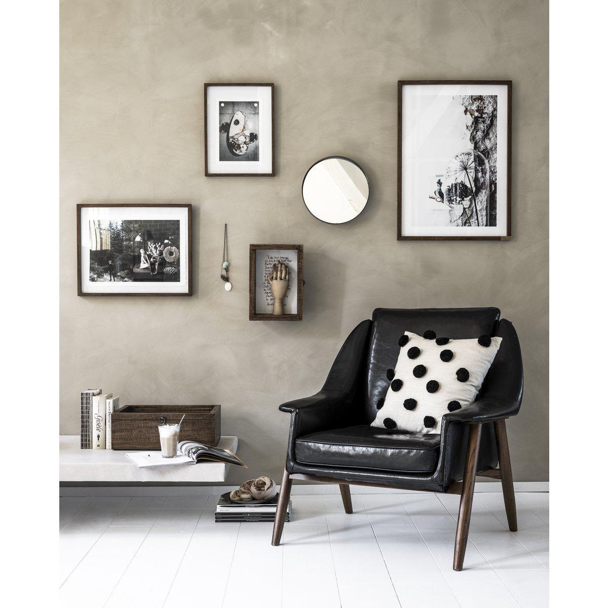 Mirror Round Deep Black 30cm-vtwonen-Ik Hout ervan.