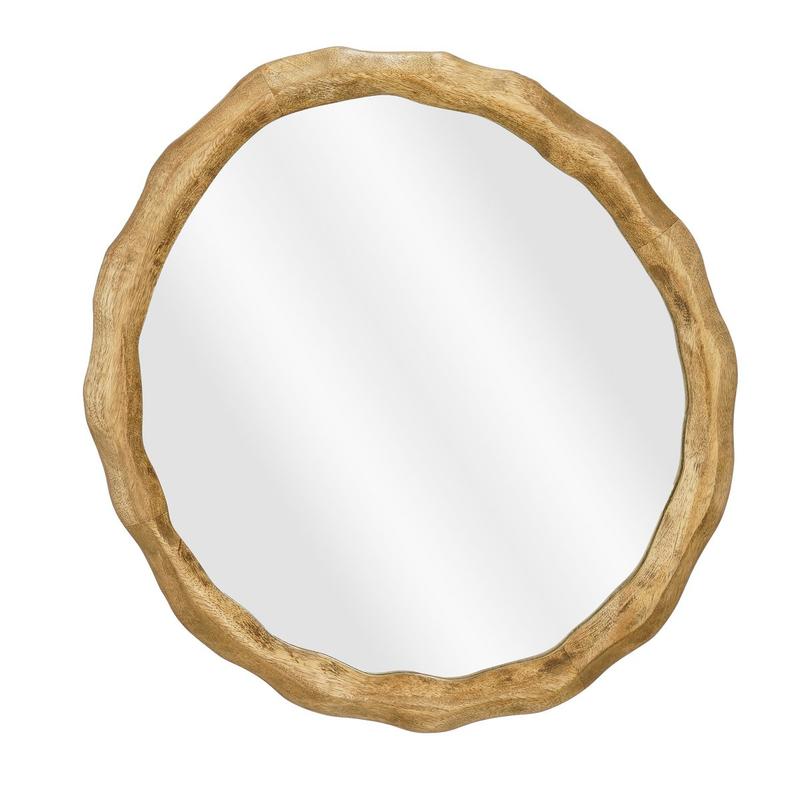 Nick Wandspiegel - L36 x B2 x H38 cm - FSC 100% - Mangohout - Donkerbruin-Ronde spiegels-Mica Decorations-Ik Hout ervan.