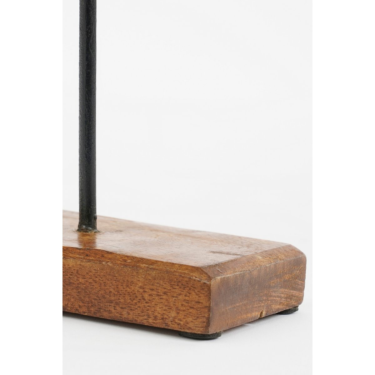 Petra Woondecoratie - L39 x B21 x H8 cm - Mangohout - Bruin-op standaard-Mica Decorations-Ik Hout ervan.