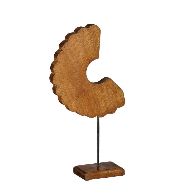 Petra Woondecoratie - L39 x B21 x H8 cm - Mangohout - Bruin-op standaard-Mica Decorations-Ik Hout ervan.