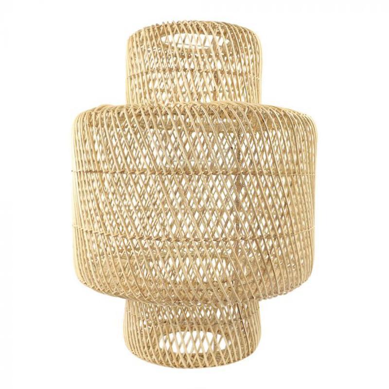Rotan hanglamp Janine voor een boho sfeer, gemaakt van fijn geweven rotan, ideaal voor moderne en traditionele interieurs.