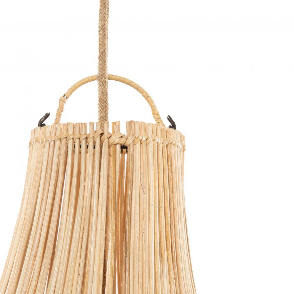 Rotan hanglamp The Flacon met duurzaam design, ideaal voor sfeervolle verlichting in huis.