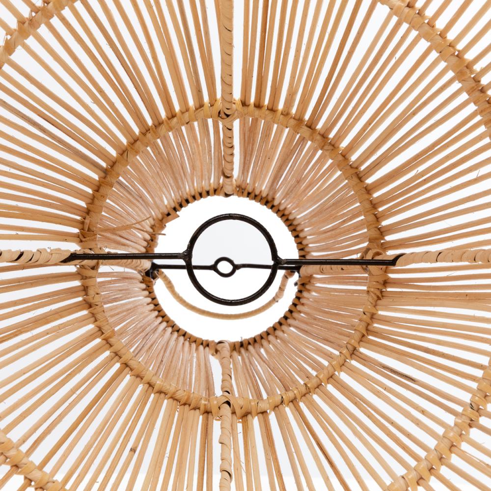 Detail van Rotan hanglamp The Flacon, met strak ontwerp en duurzame materialen. Perfect voor sfeervolle verlichting in huis.