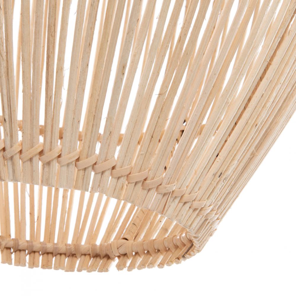 Rotan hanglamp The Zuri met klokvormig design, perfect als hanglamp of vloerlamp voor een gezellige sfeer in huis.