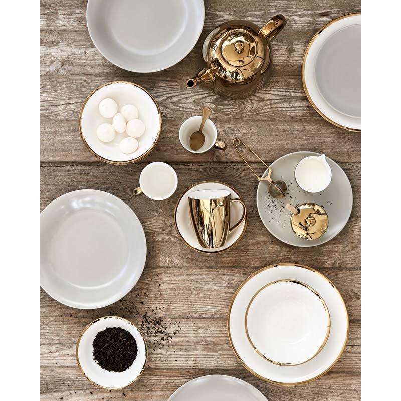 Set/16 Dinnerware Raw White Gold-vtwonen-Ik Hout ervan.