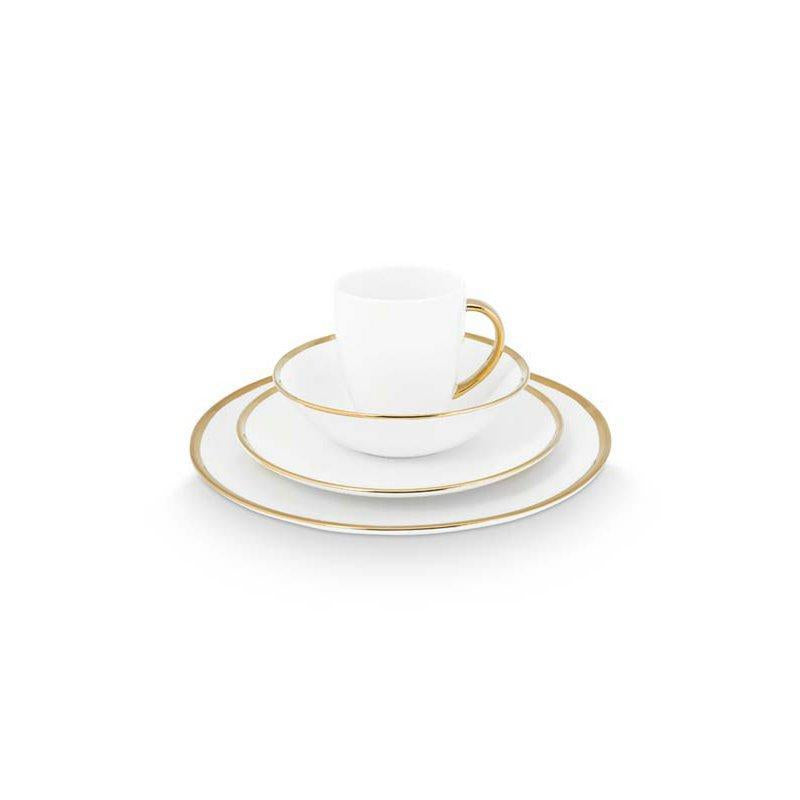 Set/16 Dinnerware Raw White Gold-vtwonen-Ik Hout ervan.