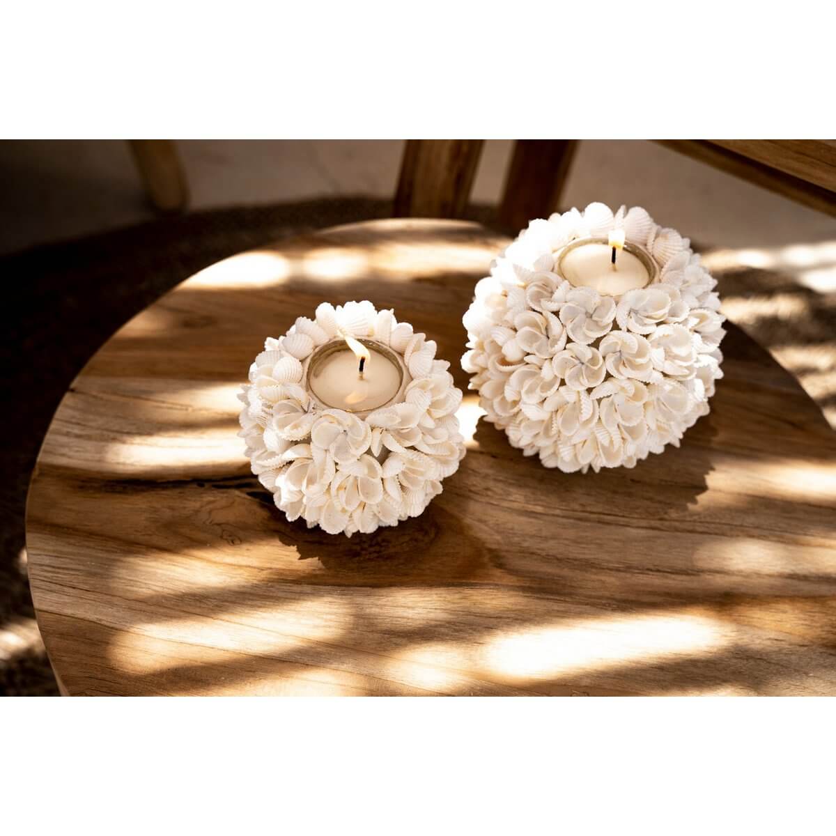 The Flower Power Kandelaar - S-Bazar Bizar Living-Ik Hout ervan.