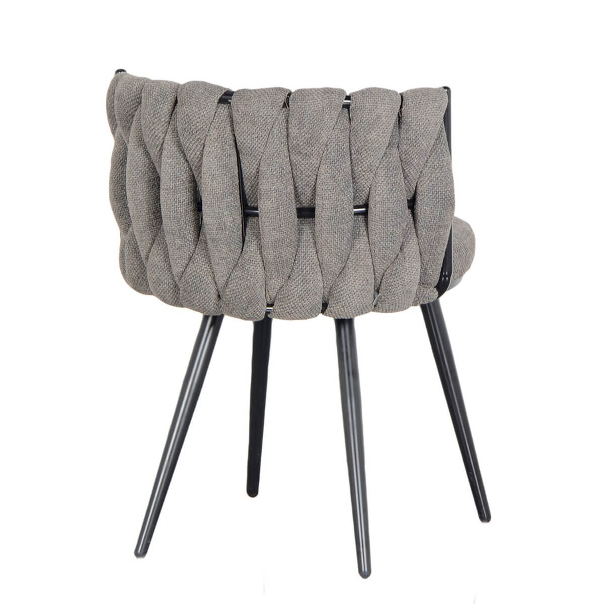 Taupe Moon stoel set van 2 met uniek design en ruimtebesparende rugleuning, perfecte luxe eyecatcher voor moderne interieurs.