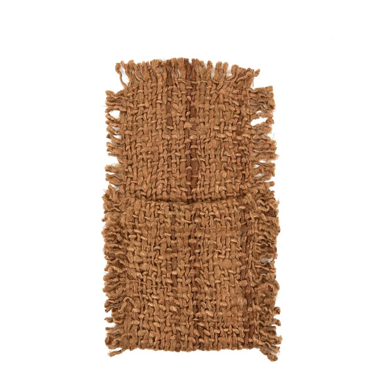 Bohemian style brown cutlery holder, soft cotton with silky look, handwoven and dyed, perfect for adding luxury to your table setting.