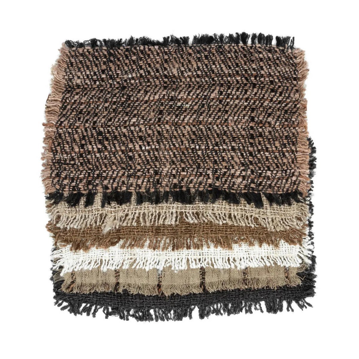 The Oh My Gee Placemat - Beige Zwart - Set van 4-placemat-Bazar Bizar Living-Ik Hout ervan.
