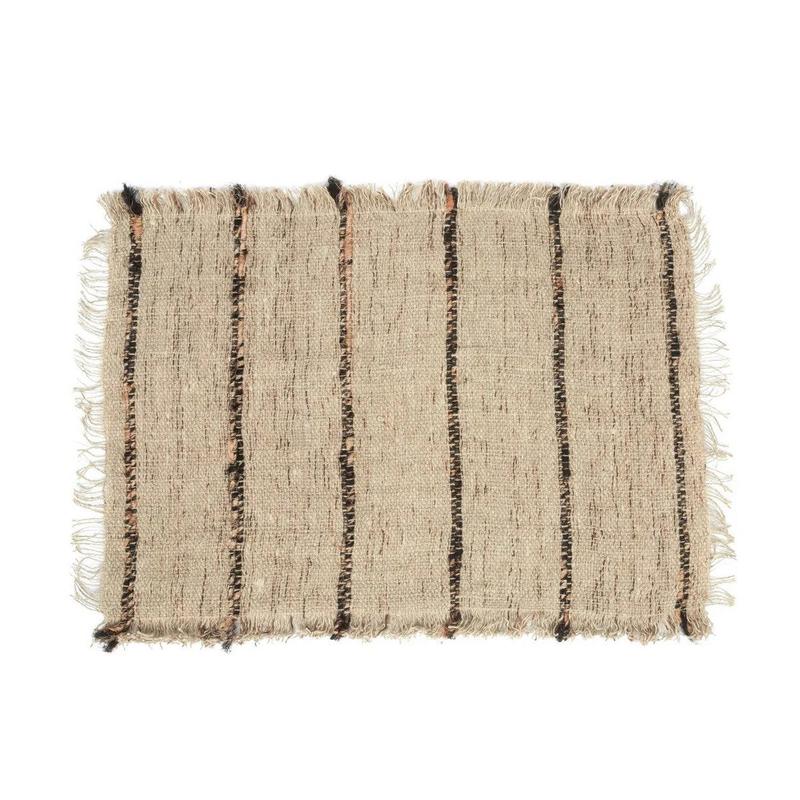 The Oh My Gee Placemat - Beige Zwart - Set van 4-placemat-Bazar Bizar Living-Ik Hout ervan.