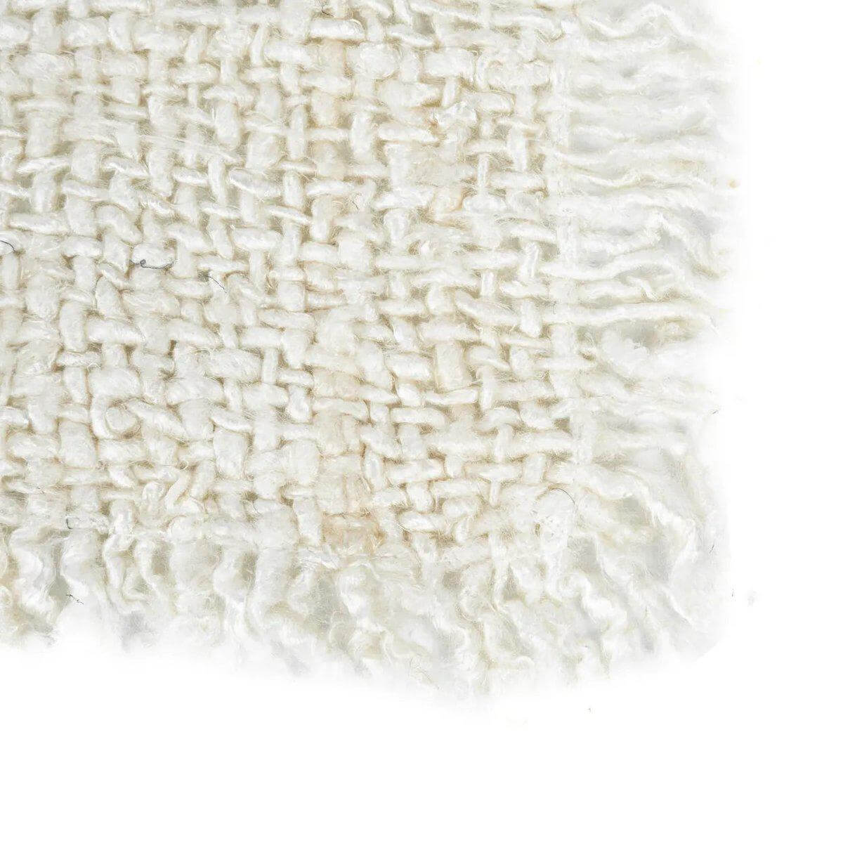 Crème kleurige katoenen placemat met luxe wafelstructuur en zijdezachte look, handgemaakt en stijlvol voor elke eettafelsetting.