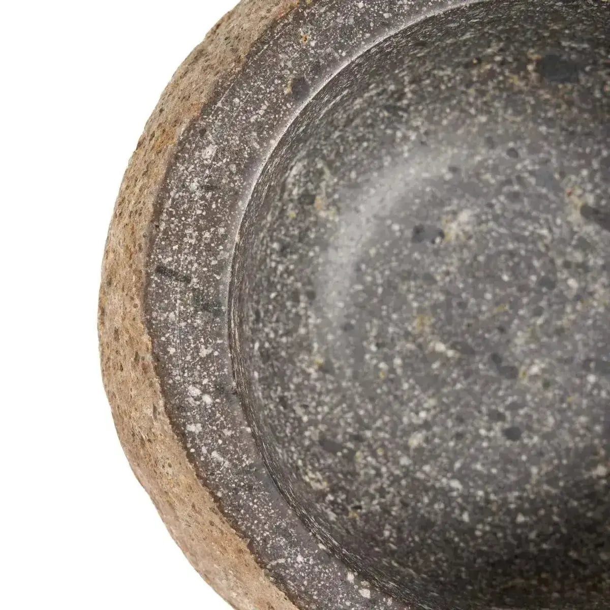 The River Stone Kom - Zwart - M-Servies-Bazar Bizar Living-Ik Hout ervan.