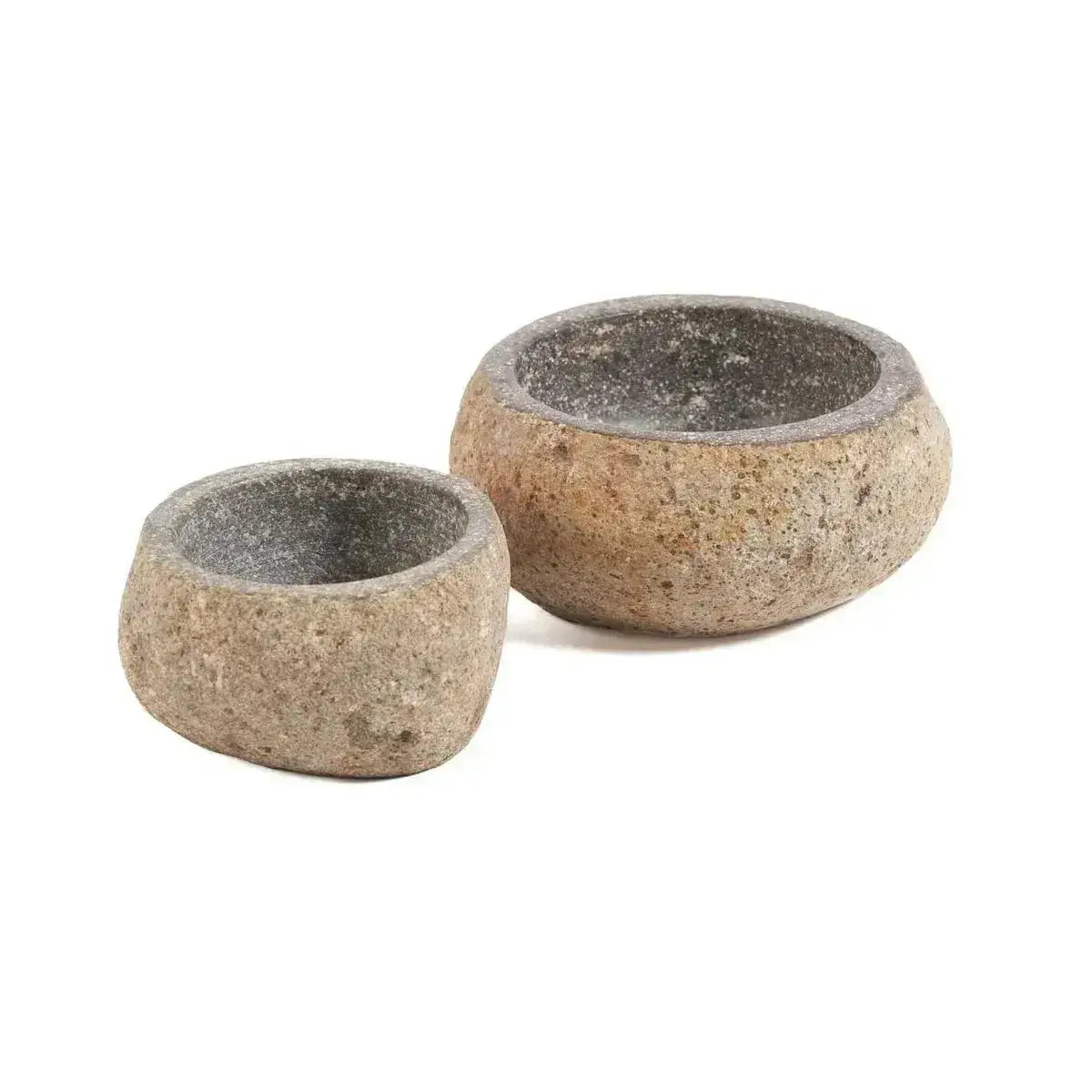The River Stone Kom - Zwart - M-Servies-Bazar Bizar Living-Ik Hout ervan.