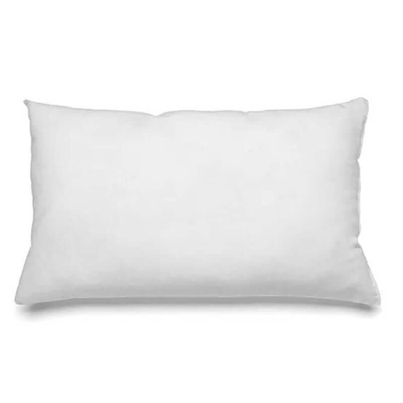 Wit rechthoekig binnenkussen 30x60cm, katoen, Bazar Bizar Living, stevig en vormvast, compatibel met onze kussenhoezen.