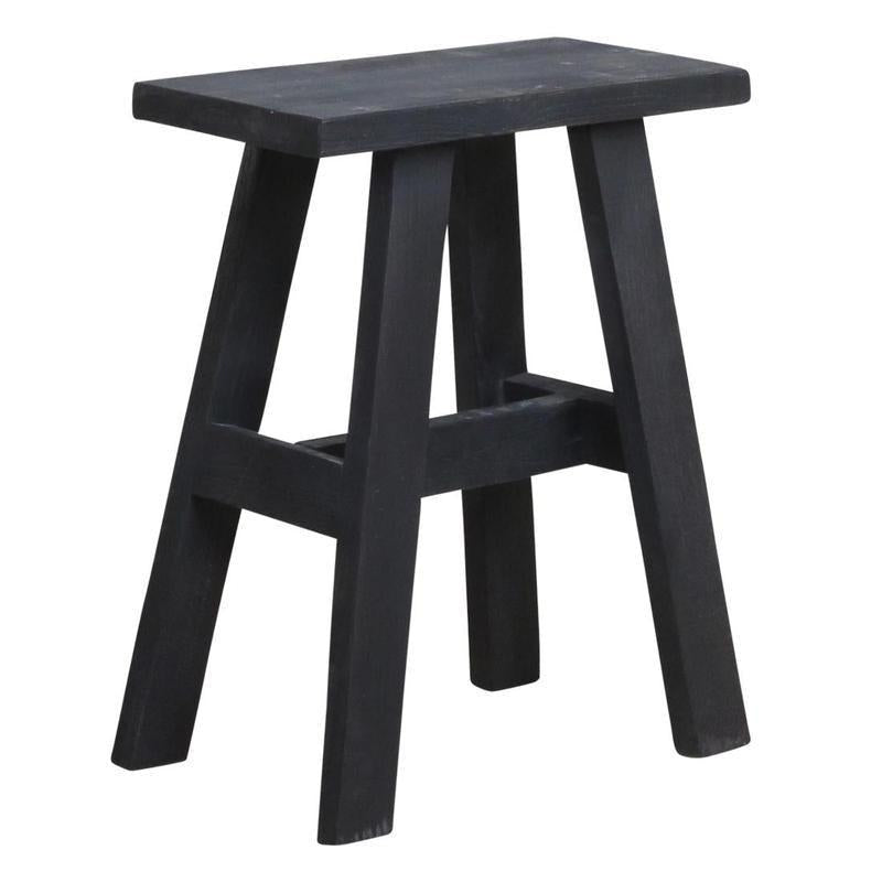 Zwart 'bus stop' bankje medium-bank-Raw Materials-Ik Hout ervan.