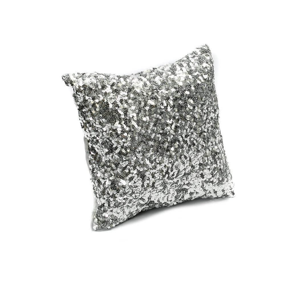 De Glitter Kussenhoes - Zilver - 40x40