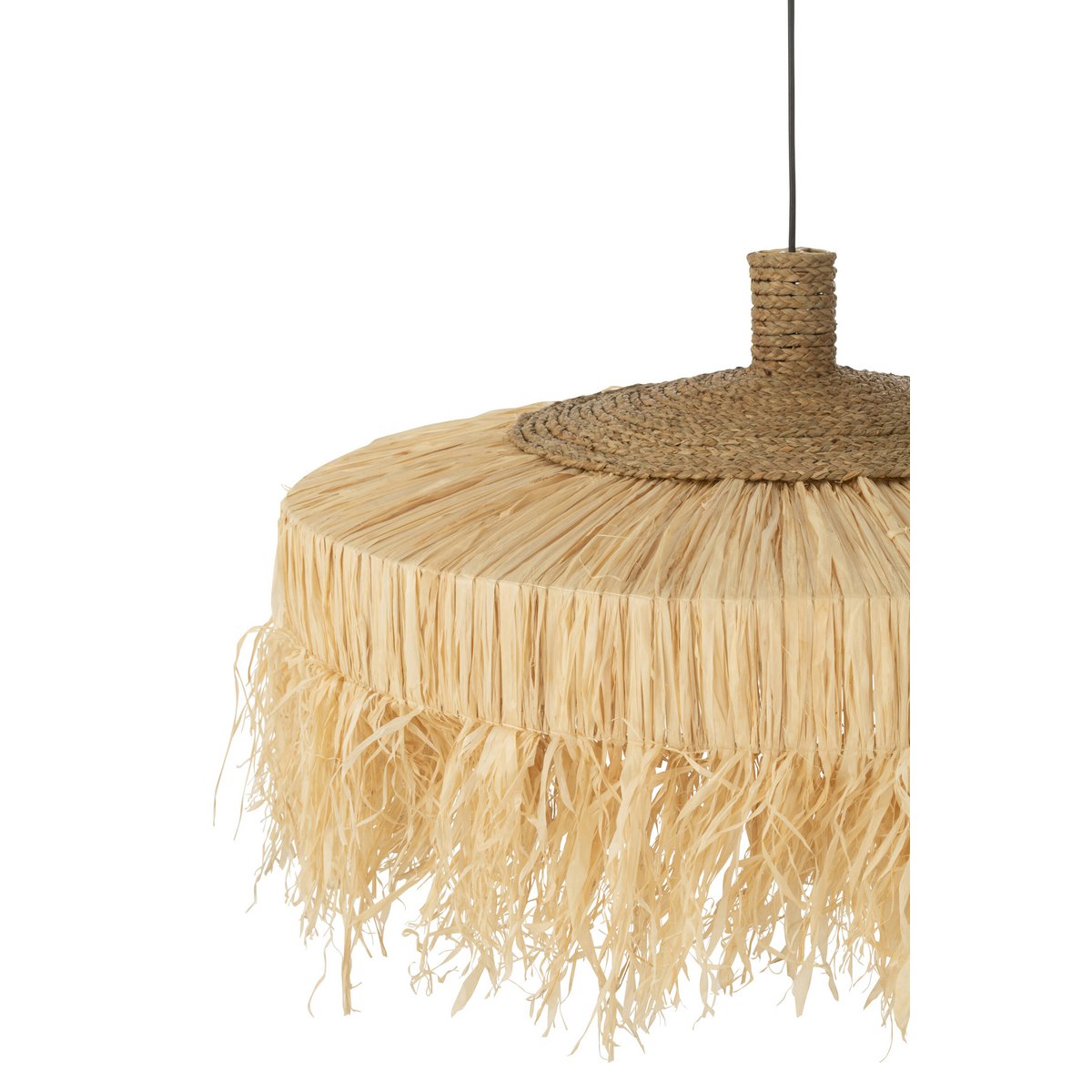 J-Line hanglamp Rond - jute - naturel-J-Line-Ik Hout ervan.