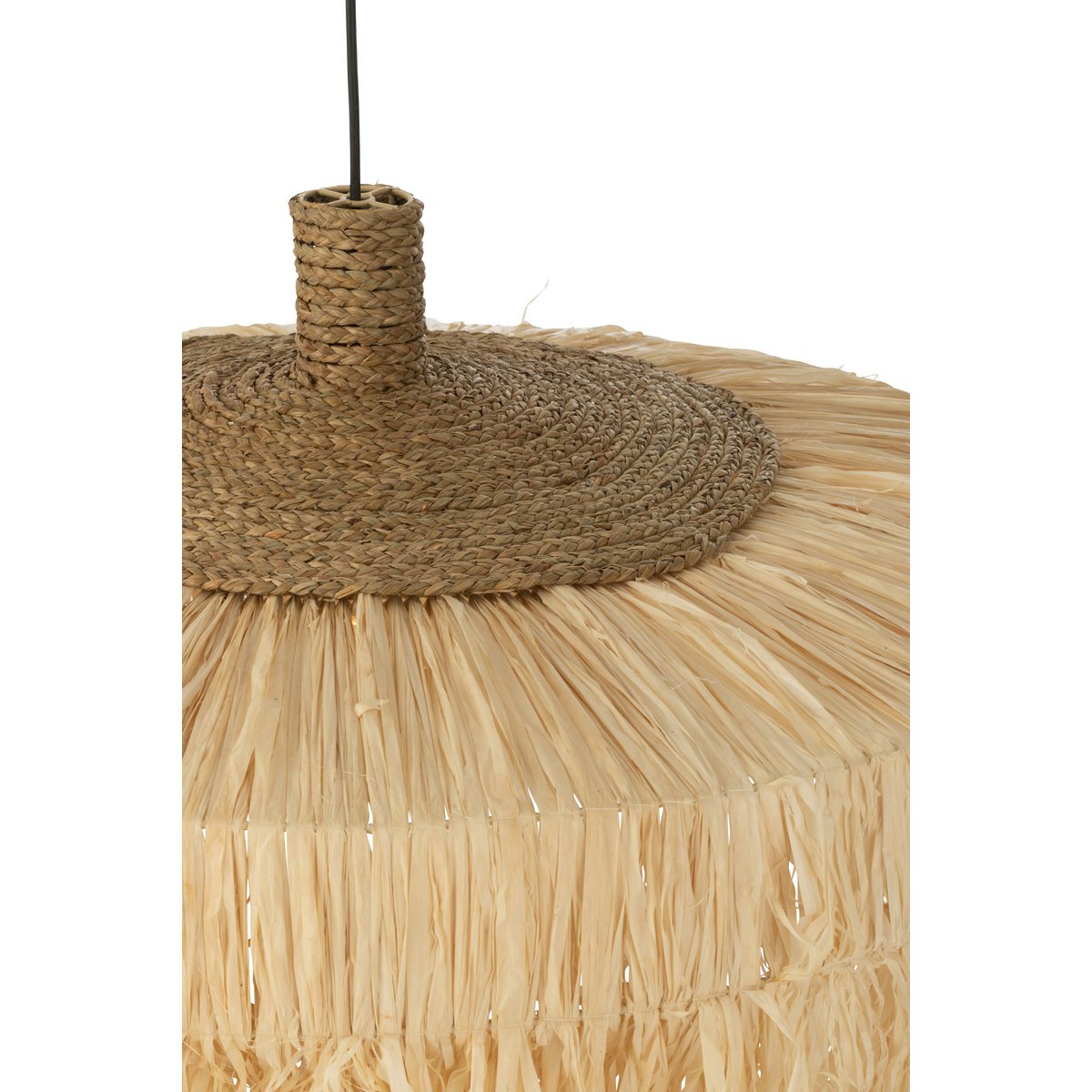 J-Line hanglamp Rond - jute - naturel-J-Line-Ik Hout ervan.