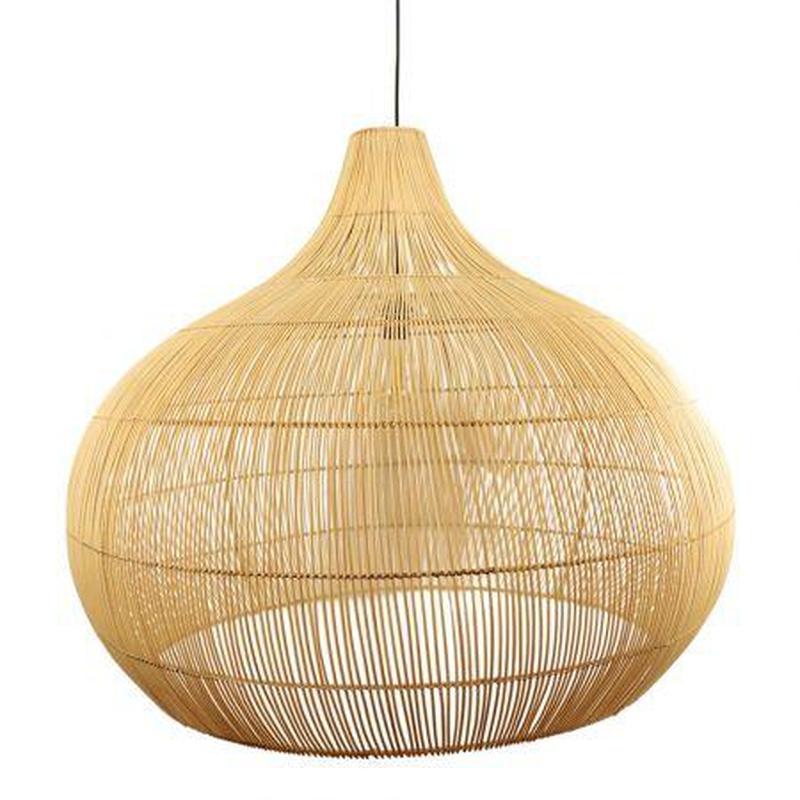 Rotan Hanglamp Max, handgevlochten voor een bohemian uitstraling, ideaal als sfeermaker in eetkamer of woonkamer.