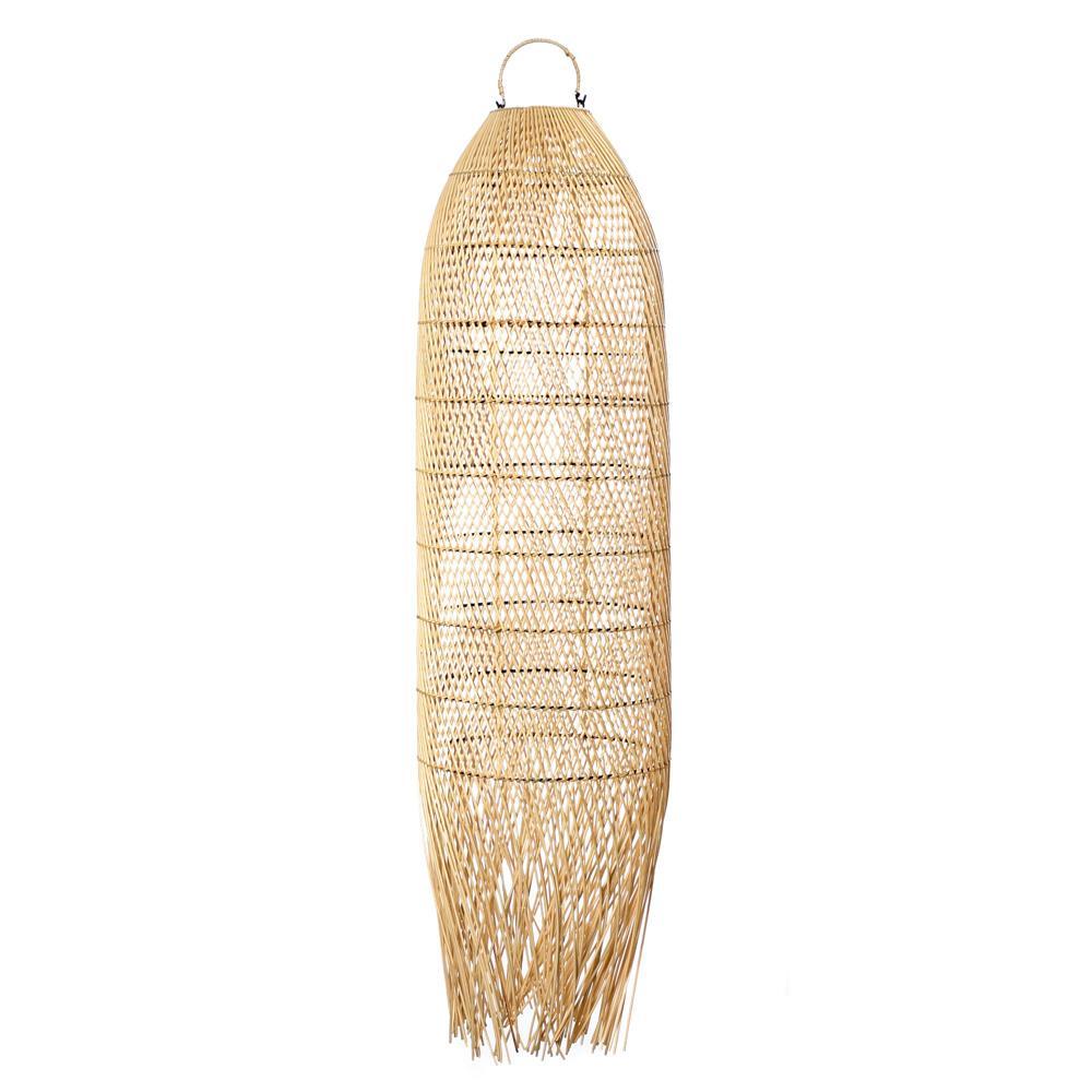 Rotan hanglamp The Squid, handgevlochten boho-stijl verlichting voor een sfeervol interieur.