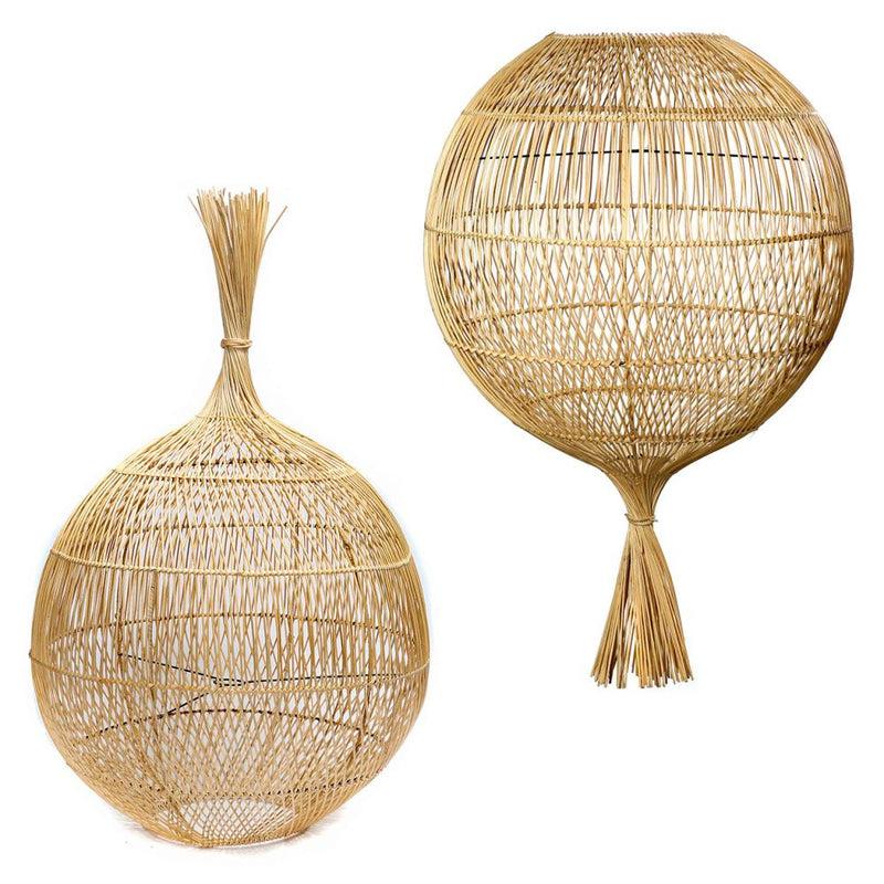 Rotan hanglamp The Wonton - Bohemian stijl gevlochten lampen voor sfeervol interieur.