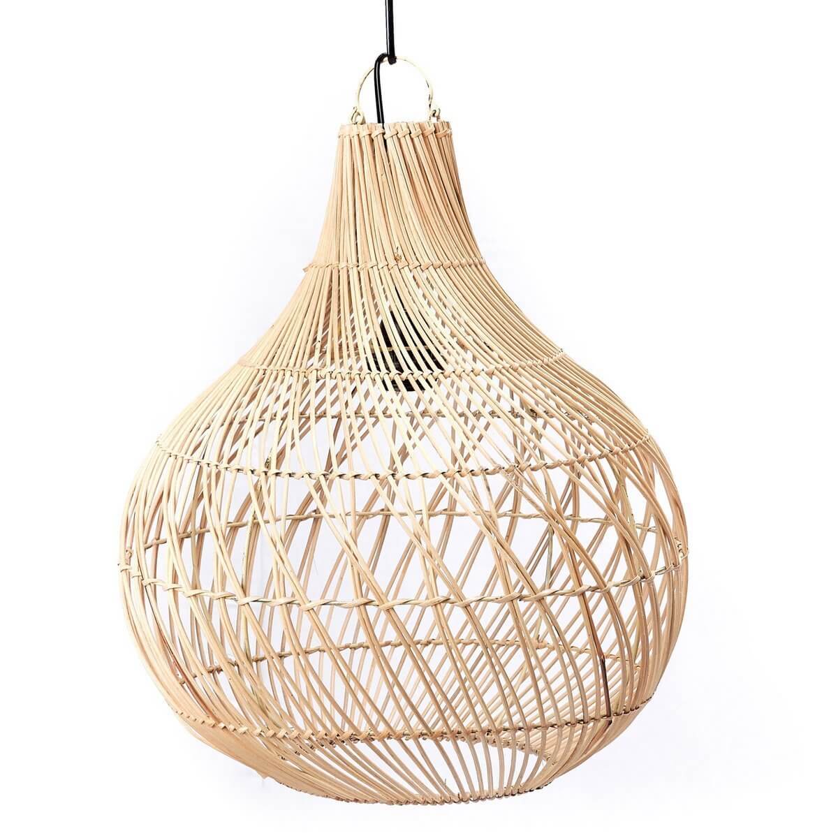 Rotan hanglamp KENARI, 40 cm doorsnede, boho stijl met duurzame materialen en eerlijke handel.