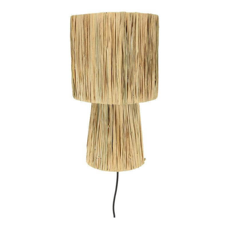 Wandlamp rotan Cyra - Natuurlijke houten look voor een sfeervolle hal of slaapkamer. Eenvoudig te plaatsen boven nachtkastje.