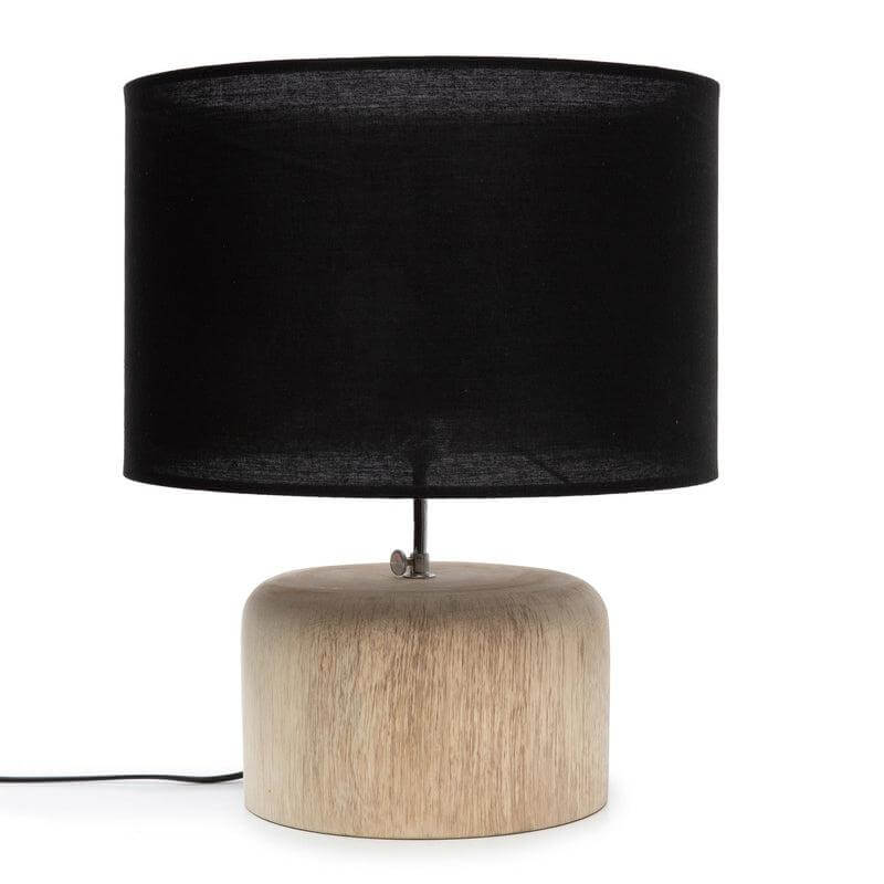 Tafellamp Teak Wood zwart