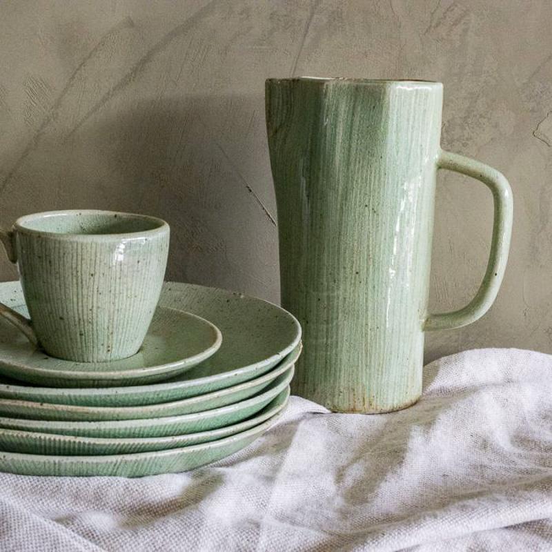 Kop en schotel stoneware Gina